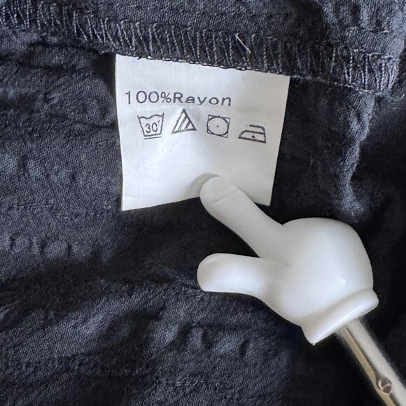 Nenona Black Lace Trim Blouse – Sheer Floral Cutout, Pintuck Detail, Size XL - Picture 5 of 7